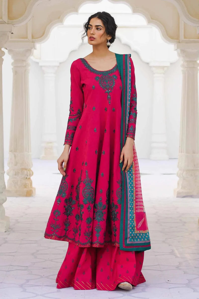 Zara shahjahan - Lawn Embroidered 3pc