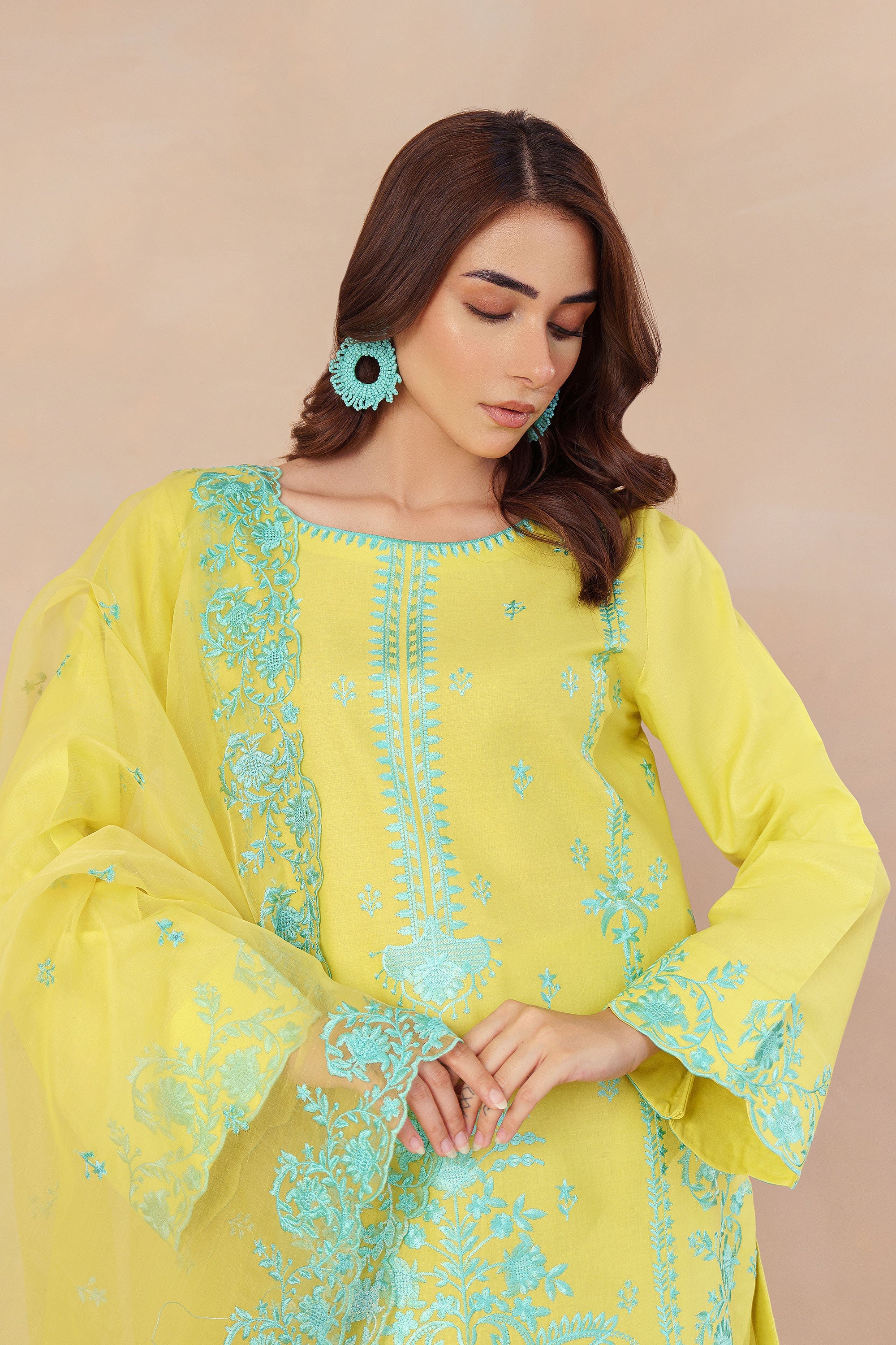 Fidan-3Pc Embroidered