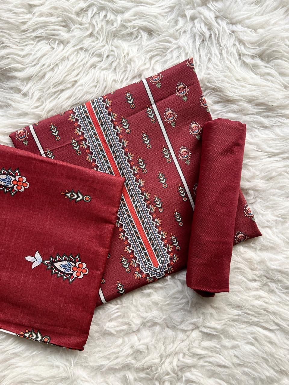 Printed khaddar 3pc