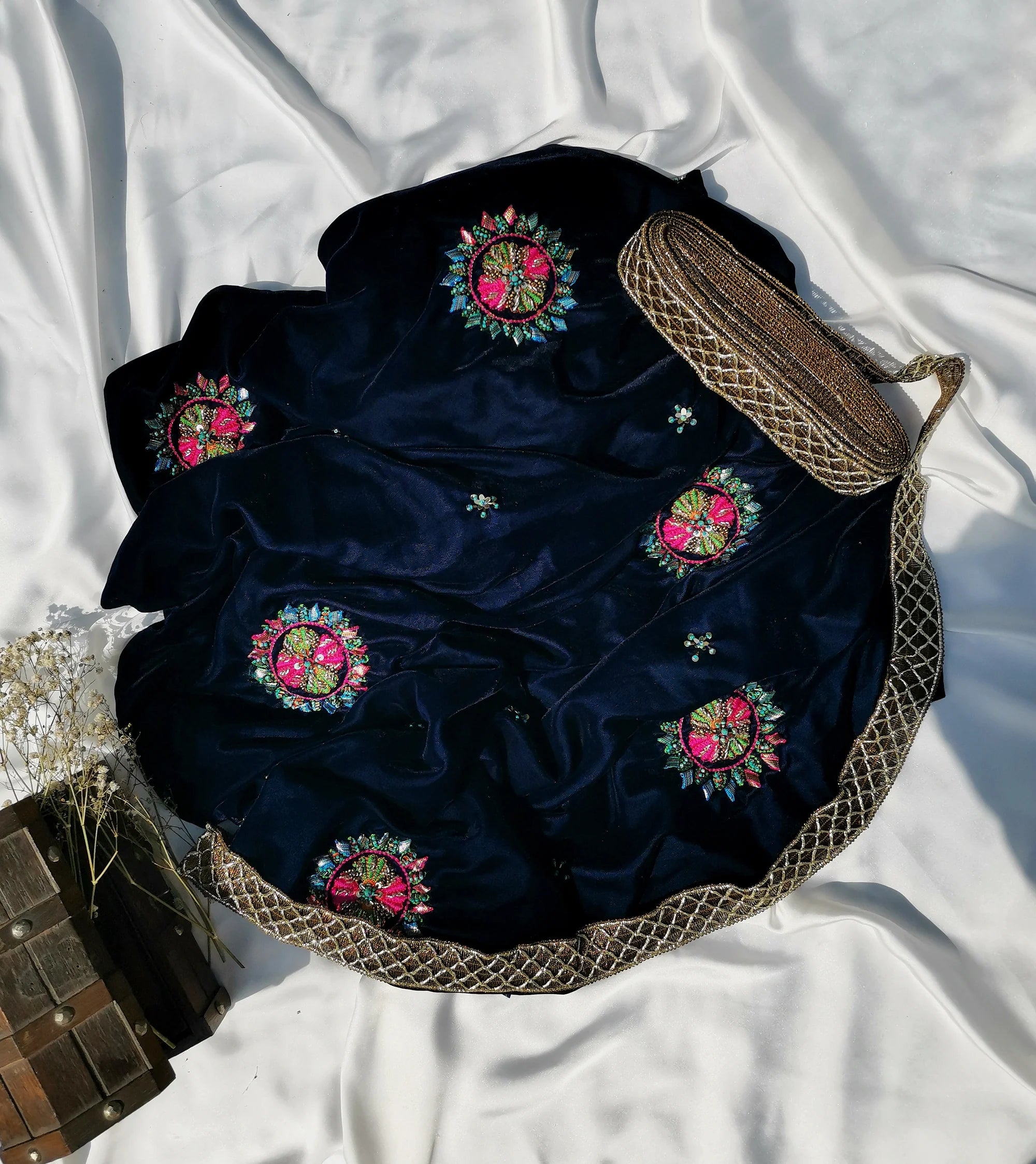 Kayseria hand embroidered velvet shirt