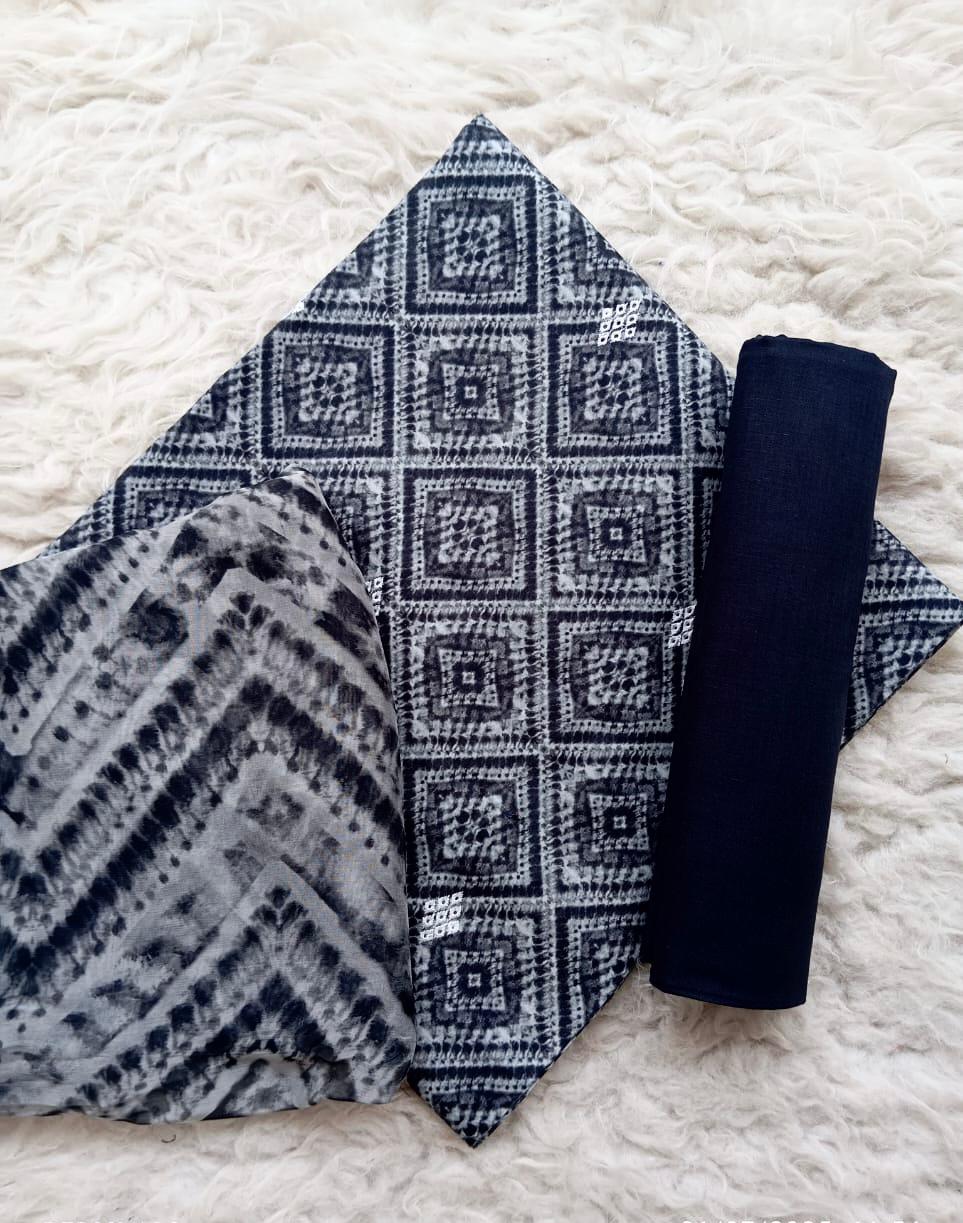 Chikankari Printed Lawn 3pc