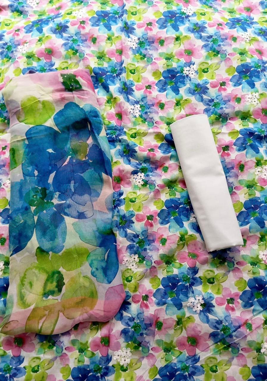 Chikankari Printed Lawn 3pc