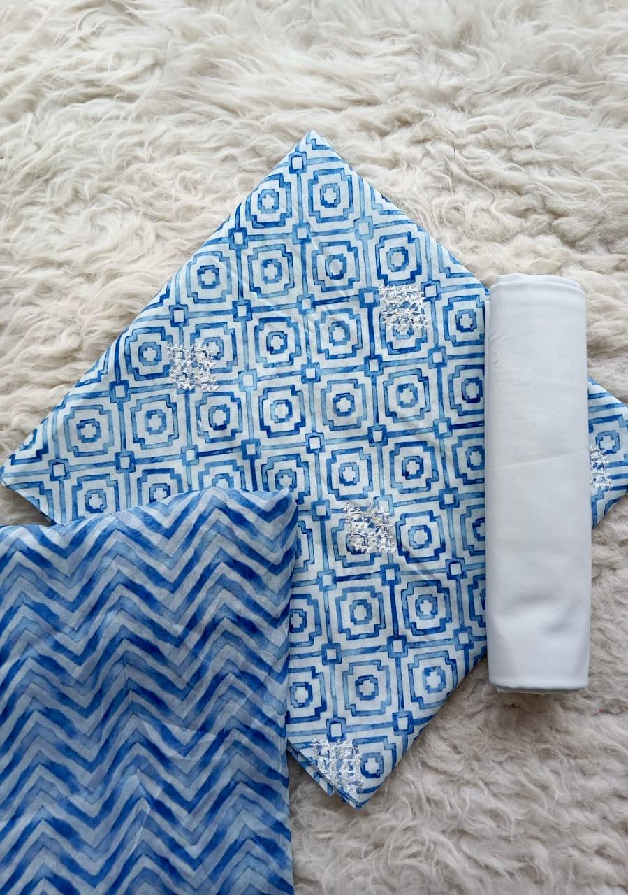 Chikankari Printed Lawn 3pc