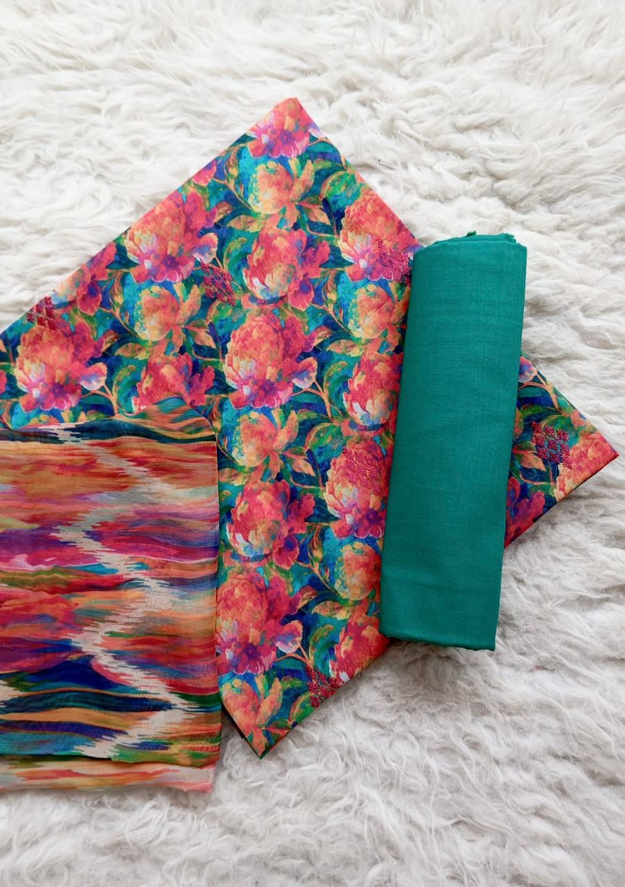 Chikankari Printed Lawn 3pc