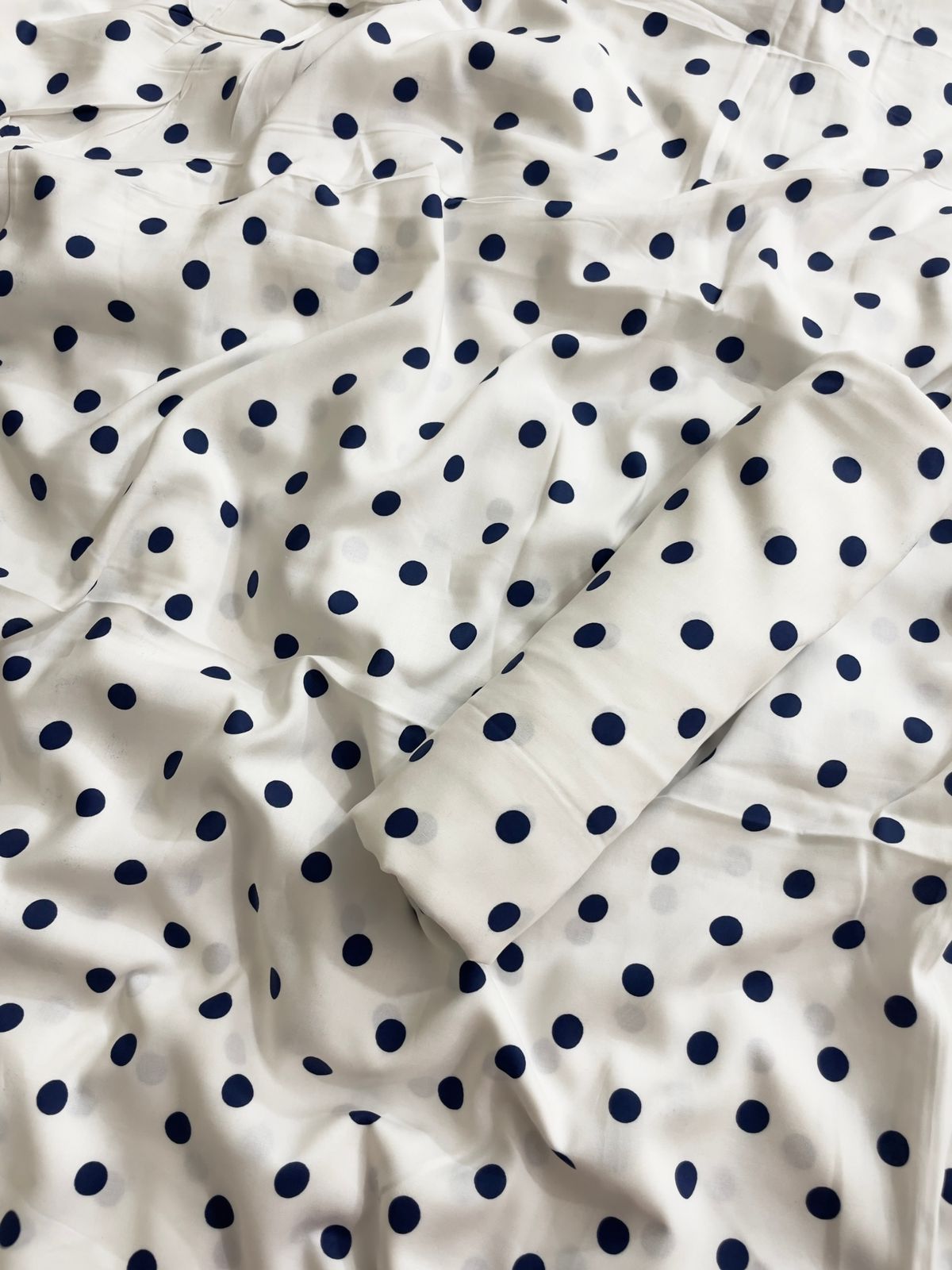 Polka dots printed linen 2pc