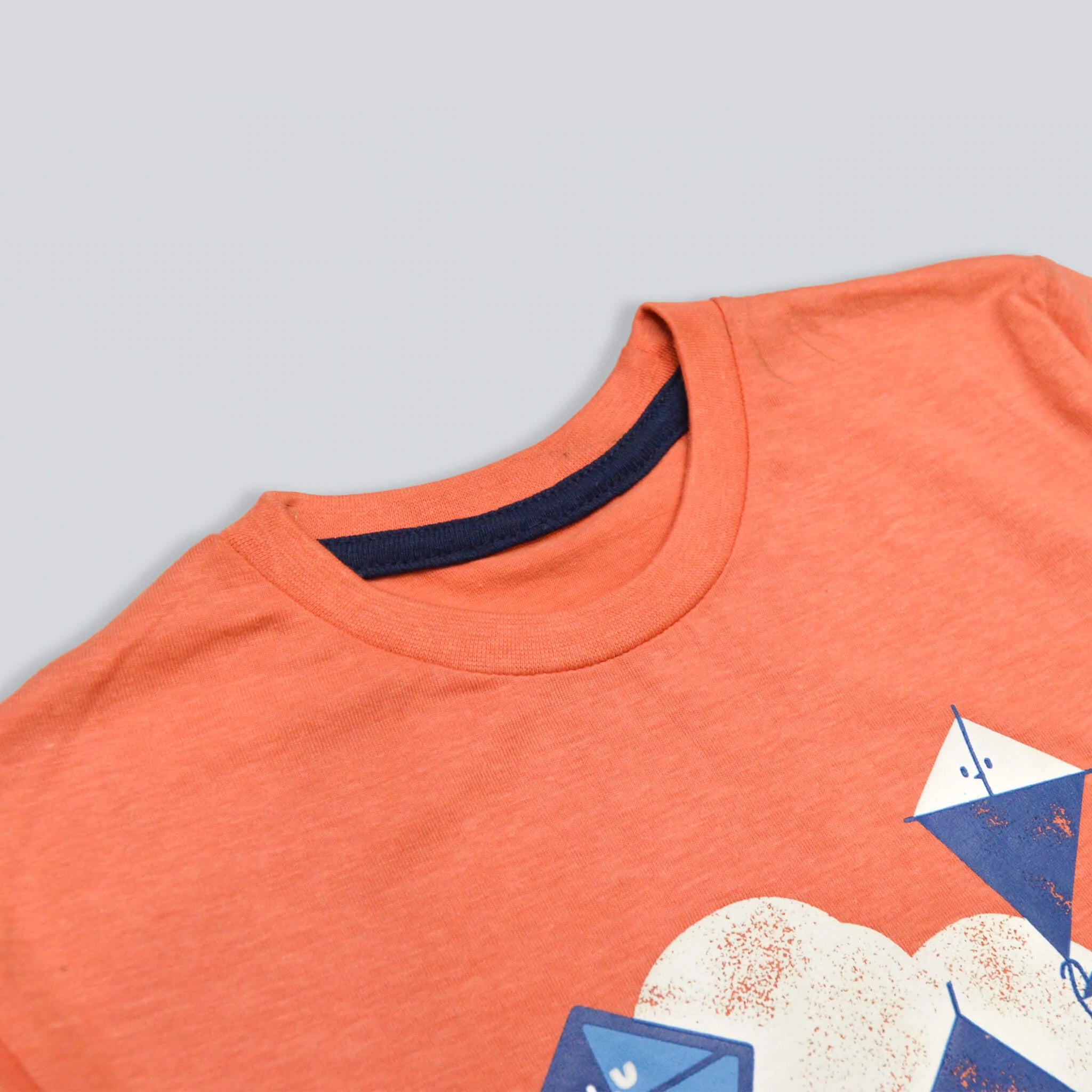 Peach Printed T-Shirt for Kids - Tape A L’oeil (TAO)