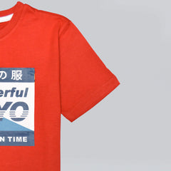 Red Printed T-Shirt for Kids - Tape A L’oeil (TAO)