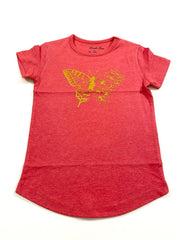 Uncle Sam Kids RED BUTTERFLY TEE SHIRT