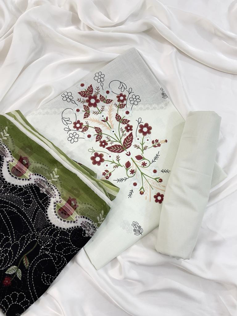 Cross Stitch Printed lawn 3PC - y3p05