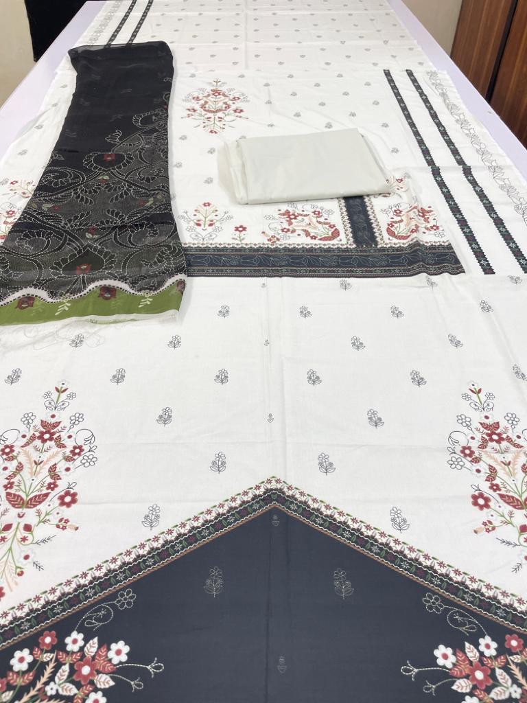 Cross Stitch Printed lawn 3PC - y3p05
